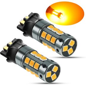 YEORO 2pcs Error Free PW24W LED Bulb Blue,AC/DC 9-30V 1200LM PWY24W 12181NA 12174 12182 LED DRL Daytime Running Parking Light Turn Signal Light for Cars. (Blue)