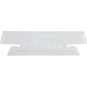 OfficeMax Plastic Tabs, Clear, 3-1/2", 1/3 Cut, 25/pk