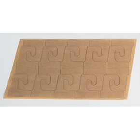 Hook Hang Tab with Adhesive 1,000 Pack. (1.563" X 1.500") Hang Tabs Made with 100% Post Industrial Recycled Plastic. Safe No VOC Adhesive.