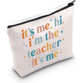 JNIAP Singer Inspired Gift for Teacher Funny Teacher Makeup Bag Song Lyrics Zipper Pouch for Teacher (Teacher its me)