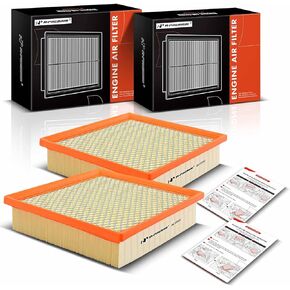 A-Premium 2-PC Engine Air Filter Compatible with Toyota, Dodge, Jeep & Lexus Models - Camry, Highlander, Avalon, Sienna, Durango, Grand Cherokee, ES350, NX300, RX350 - Replace# 17801-0P050