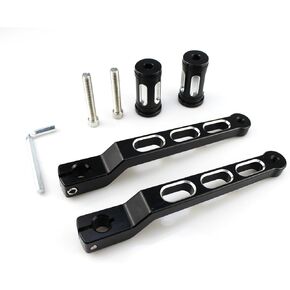 Motorcycle Heel Toe Gear Shift Lever + Shift Peg Replacement for Harley FL Softail, for Touring Electra Glide Road King Road Glide FLHX Street Glide Tri Glide Trikes Shifter Levers(Black)