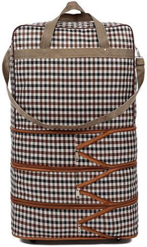Expandable Extra Large Travel Nylon Duffel Bag with Wheels Waterproof Lightweight Travelling Foldable Suitcase in Saudi Arabia