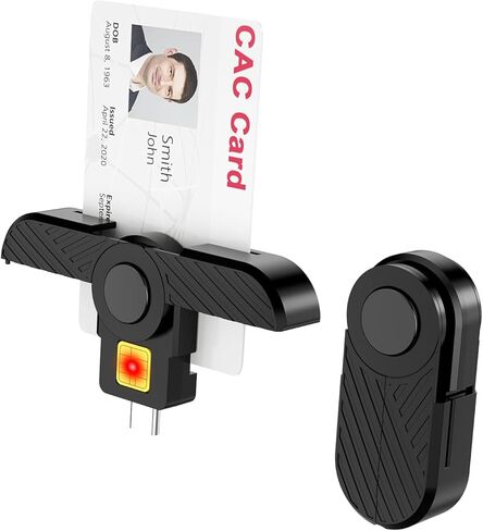 قارئ CAC USB C، قارئ CAC عسكري قابل للطي USB C - وصول آمن للهويات الحكومية والبطاقات الذكية، وصول مشترك USB-C عسكري متوافق مع نظام التشغيل Mac OS وWindows وLinux in Kuwait