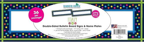 Barker Creek Double-Sided Desk Nameplates & Bulletin Board Signs, Frame-It, Multi-Purpose Desk Nameplates, Bulletin Board Signs, Hall Passes, Word Walls and More! 3.5" x 12", Pack of 36 (1413) in Saudi Arabia
