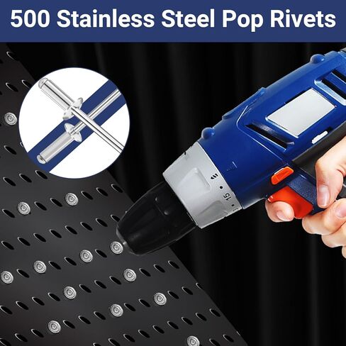 NOVWANG 500 قطعة من المسامير الألومنيوم مع مجموعة متنوعة من الغسالات الاحتياطية، مجموعة مسامير عمياء بحجم 6 قيم مع علبة تحمل علامة (1/8 بوصة × 1/4 بوصة، 3/8 بوصة، 3/16 بوصة × 1/2 بوصة، 5/ 8 "؛ 1/4 بوصة × 1/2 بوصة، 5/8 بوصة) in Kuwait