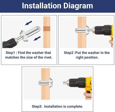 NOVWANG 500 قطعة من المسامير الألومنيوم مع مجموعة متنوعة من الغسالات الاحتياطية، مجموعة مسامير عمياء بحجم 6 قيم مع علبة تحمل علامة (1/8 بوصة × 1/4 بوصة، 3/8 بوصة، 3/16 بوصة × 1/2 بوصة، 5/ 8 "؛ 1/4 بوصة × 1/2 بوصة، 5/8 بوصة) in Kuwait