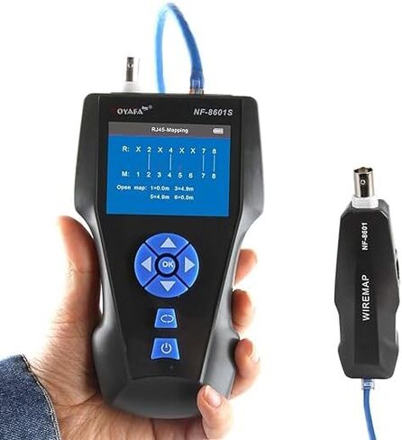 NOYAFA Network Cable Tester,NF-8601S TDR Wire Tester Rj11 Rj45 BNC Multifuncation Ethernet LAN Cable Tester, Precise Breakpoint Test with PING/POE in Kuwait