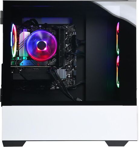 كمبيوتر الألعاب CyberPowerPC Gamer Master، AMD Ryzen 7 8700G 4.2 جيجا هرتز، GeForce RTX 4060 Ti 8 جيجا، 16 جيجا DDR5، 2 تيرابايت PCIe Gen4 SSD، WiFi جاهز ونظام التشغيل Windows 11 Home (GMAI5300A) in Kuwait