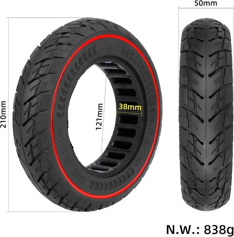 8 1/2 x 2 (50-134) 8.5" Honeycomb Tire, 8.5-inch Air Pocket Tyre Replacement for INOKIM Light 2 Max/Super/Hero, VSETT 9, VSETT 9+, ZERO 8, ZERO 9, Electric Scooter Wheel Parts (2x Black) in Saudi Arabia