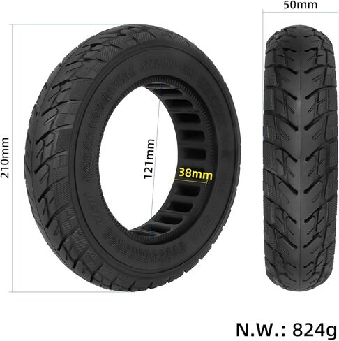 8 1/2 x 2 (50-134) 8.5" Honeycomb Tire, 8.5-inch Air Pocket Tyre Replacement for INOKIM Light 2 Max/Super/Hero, VSETT 9, VSETT 9+, ZERO 8, ZERO 9, Electric Scooter Wheel Parts (2x Black) in Saudi Arabia