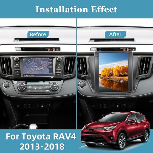 [2+64G] for Toyota RAV4 2013-2018 Car Radio with Wireless Carplay and Android Auto - 9.7 Inch Vertical Touchscreen Android 13 Car Stereo - Hi-Fi/WiFi/GPS/SWC + AHD Backup Camera in Saudi Arabia