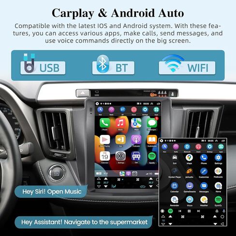 [2+64G] for Toyota RAV4 2013-2018 Car Radio with Wireless Carplay and Android Auto - 9.7 Inch Vertical Touchscreen Android 13 Car Stereo - Hi-Fi/WiFi/GPS/SWC + AHD Backup Camera in Saudi Arabia