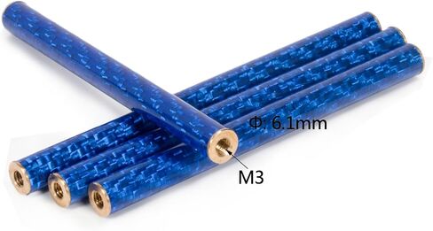 AMK SCX10 Chassis Braces 5Pcs 67-78mm Blue Carbon Fibre Braces for 1/10 RC Crawler LCG Chassis Gspeed Dluxfab Element Gmade R1 SCX10 Comp Builds SCX10 Upgrades Accessories (SCX10 Chassis Braces 75mm) in Saudi Arabia