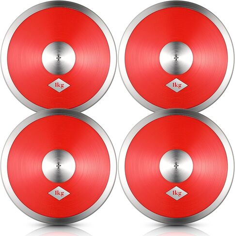 4 Pcs 1 kg Sports Training Discus Boys Girls Discus Track and Field Discuses Track and Field Training Equipment for High School and College Throwers Practice and Competition in Kuwait