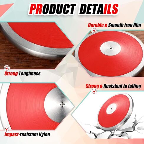 4 Pcs 1 kg Sports Training Discus Boys Girls Discus Track and Field Discuses Track and Field Training Equipment for High School and College Throwers Practice and Competition in Kuwait