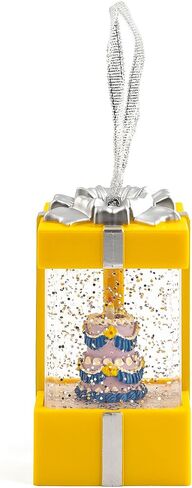 GOODSDECO Snow Globe with Sparkling Lights - Snow Globe Lantern, Gift Box Cute Snow Globe, Unbreakable Snow Globes, Granddaughter Gifts, Snow Globe for Kids Girls Birthday Yellow in Saudi Arabia
