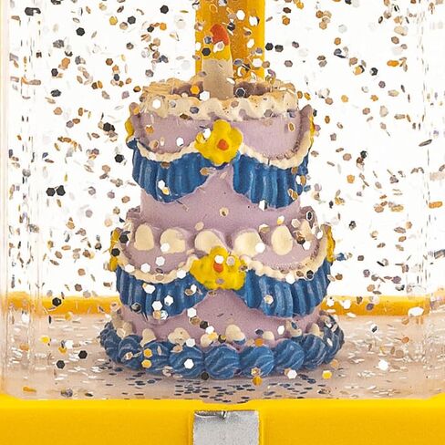 GOODSDECO كرة ثلجية مع أضواء متلألئة - فانوس كرة ثلجية، صندوق هدايا كرة ثلجية لطيفة، كرات ثلجية غير قابلة للكسر، هدايا حفيدة، كرة ثلجية للأطفال البنات عيد ميلاد أصفر in Kuwait