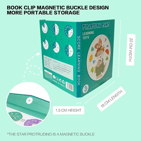 2024 New Magnetic Fraction Educational Puzzle, 102Pcs Magnetic Fraction Tiles Circles, Fractions manipulatives Educational for Elementary School, Magnetic Fraction Teaching Aids for Elementary School in Saudi Arabia