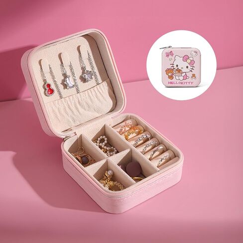Small Travel Jewelry Case, Cute PU Leather Jewellery Box, Ring BoxNecklace Organizer, Gifts for Women in Saudi Arabia