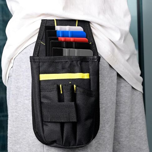 NEWISHTOOL 100 PCS Vinyl Squeegee Tool Felt Squeegee for Vinyl, Flexible Plastic Squeegee with Fabric Felt for Vinyl Wrap Application & Bubble Removal, Graphic Decals Scraper Classic Vinyl Wrap Tools in Kuwait