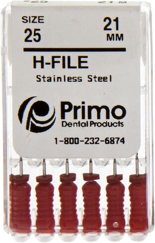 مبرد هيدستورم من بريمو لطب الأسنان EFH2125، 21 مم، 25 (عبوة من 6 قطع) in Kuwait