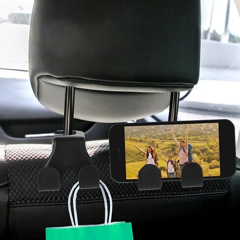 2 Pcs Car Hooks for Headrest,Car Bag Hooks,Bearing 44LBS,Install in One Second,Mobile Phone Holder,Purse Hook for Car,Hooks for Car Seat Headrest,Car Purse Hooks in Saudi Arabia