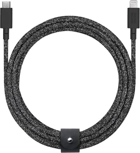 Native Union Belt Cable USB-C to Lightning - 10ft Ultra-Strong Reinforced Cable [MFi Certified] for iPhone 14, Phone 14 Plus, iPhone 14 Pro, iPhone 14 Pro Max, iPhone 13 and Earlier (Cosmos) in Saudi Arabia