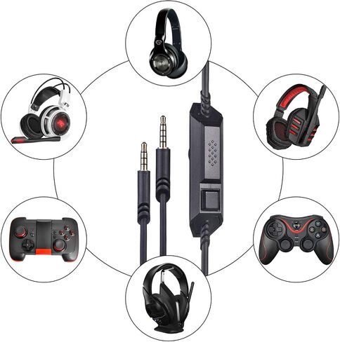 سلك كابل الهاتف المحمول Astro 1.0M A40 مع وظيفة كتم الصوت والتحكم في مستوى الصوت لـ Astro A40/A40 TR يعمل أيضًا مع سماعة رأس Astro a10 in Kuwait