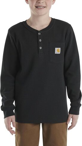 Carhartt Boys' Long Sleeve Henley Thermal Pocket T-Shirt in Saudi Arabia
