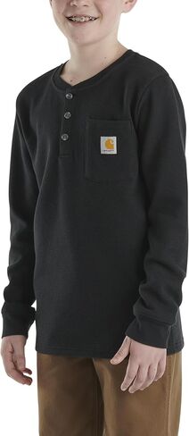 Carhartt Boys' Long Sleeve Henley Thermal Pocket T-Shirt in Saudi Arabia
