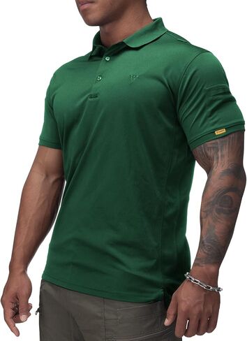 IDOGEAR Tactical Polo Shirt Short Sleeve Quick Dry Golf Shirts Regular Fit T-Shirt with Moisture-Wicking in Saudi Arabia