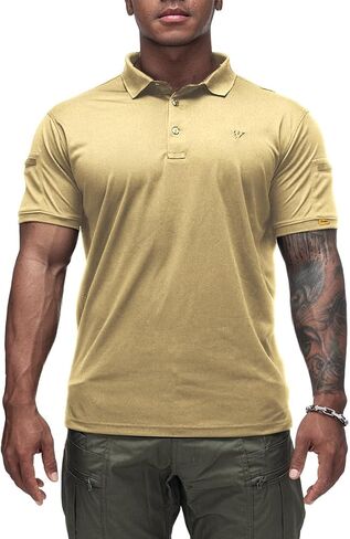 IDOGEAR Tactical Polo Shirt Short Sleeve Quick Dry Golf Shirts Regular Fit T-Shirt with Moisture-Wicking in Saudi Arabia