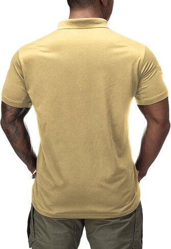 IDOGEAR Tactical Polo Shirt Short Sleeve Quick Dry Golf Shirts Regular Fit T-Shirt with Moisture-Wicking in Saudi Arabia