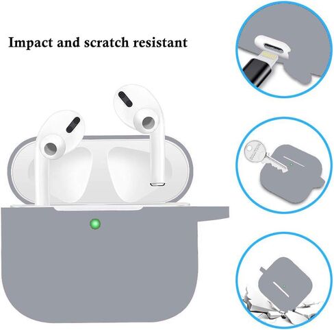 غطاء حماية لحافظة شحن Airpods Pro، حافظة Air Pods من السيليكون الأحدث مع مجموعة سلسلة مفاتيح ناعمة لطيفة على شكل كرة بوم بوم (أ، وردي) in Kuwait