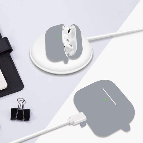 غطاء حماية لحافظة شحن Airpods Pro، حافظة Air Pods من السيليكون الأحدث مع مجموعة سلسلة مفاتيح ناعمة لطيفة على شكل كرة بوم بوم (أ، وردي) in Kuwait