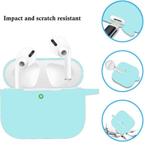 غطاء حماية لحافظة شحن Airpods Pro، حافظة Air Pods من السيليكون الأحدث مع مجموعة سلسلة مفاتيح ناعمة لطيفة على شكل كرة بوم بوم (أ، وردي) in Kuwait