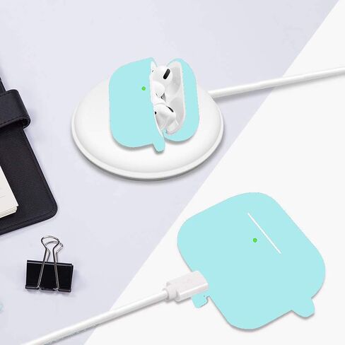 غطاء حماية لحافظة شحن Airpods Pro، حافظة Air Pods من السيليكون الأحدث مع مجموعة سلسلة مفاتيح ناعمة لطيفة على شكل كرة بوم بوم (أ، وردي) in Kuwait