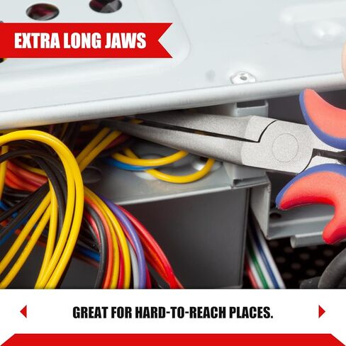 GOLD DEER 5" Mini Bent Nose Pliers for Jewelry Making Bent Needle Nose Plier, CRV Steel Body with Teflon Finish and Professional Handle, Micro Jewelry Making Plier with Curved Jaw for Crafting Repair in Kuwait