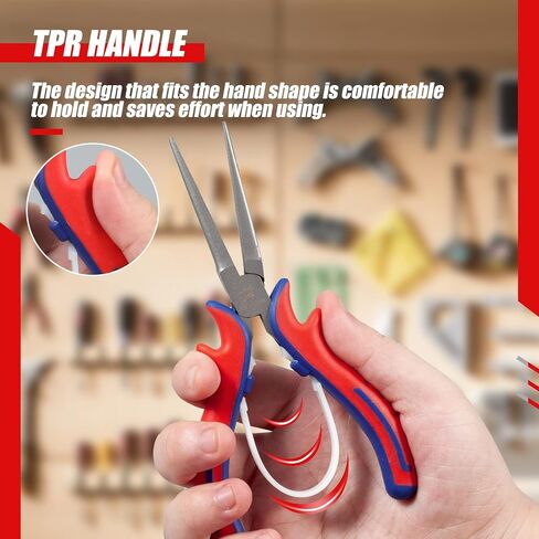 GOLD DEER 5" Mini Bent Nose Pliers for Jewelry Making Bent Needle Nose Plier, CRV Steel Body with Teflon Finish and Professional Handle, Micro Jewelry Making Plier with Curved Jaw for Crafting Repair in Kuwait