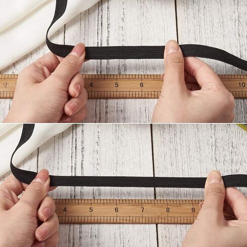 3/8 "(10 مللي متر) شريط مرن للخياطة مضفر شقة تمتد حبل مرن سلسلة 100 ياردة الأبيض الحياكة صياغة مطاطا الأذن التعادل حزام in Saudi Arabia