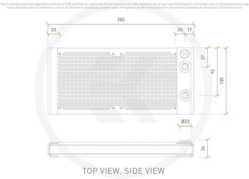 مشعاع EKWB EK-Quantum Surface S240، مزدوج، أسود in Saudi Arabia