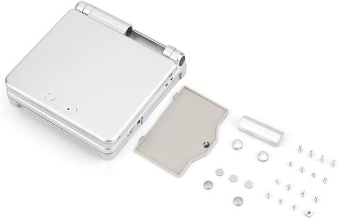 غلاف غلاف بديل لجهاز Gameboy Advance GBA SP، غطاء علبة اللعبة، جزء إصلاح اللعبة باللون الفضي in Saudi Arabia