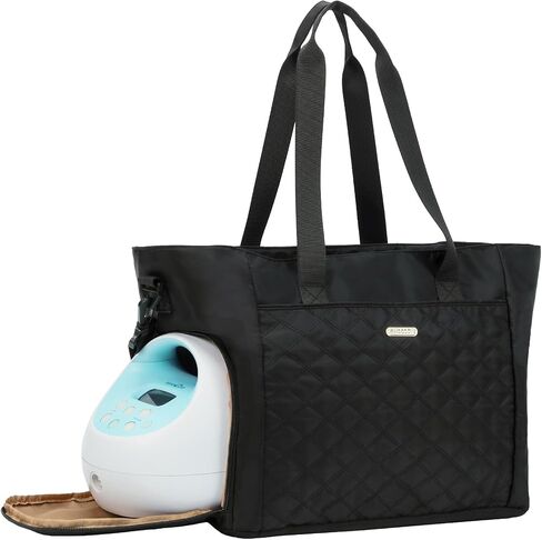 FINDCOZY Breast Pump Bag, Diaper Bag Tote for Working Mom, Compatible with Medela, Spectra S1, S2 Breast Pumps, Black in Saudi Arabia