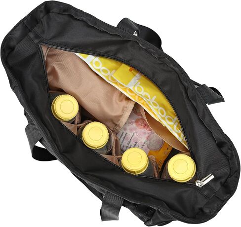 FINDCOZY Breast Pump Bag, Diaper Bag Tote for Working Mom, Compatible with Medela, Spectra S1, S2 Breast Pumps, Black in Saudi Arabia