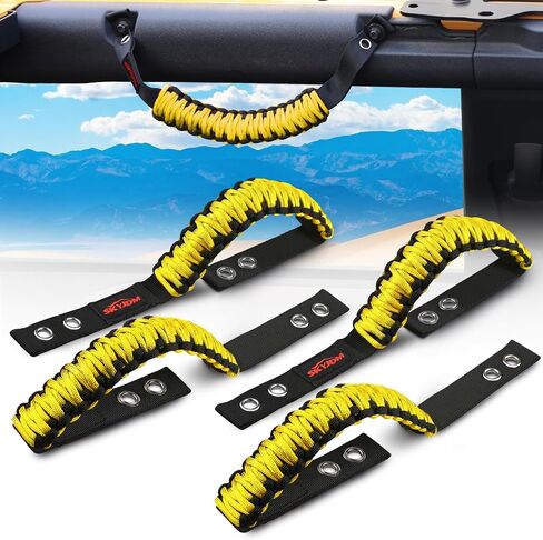 4 Pack Paracord Grab Handles Compatible with 2021-2023 Ford Bronco 2 & 4 Door, Enhance Grip and Style with Roll Bar Grab Handles (Not Compatible with Bronco Sport) in Saudi Arabia