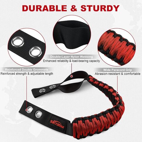 4 Pack Paracord Grab Handles Compatible with 2021-2023 Ford Bronco 2 & 4 Door, Enhance Grip and Style with Roll Bar Grab Handles (Not Compatible with Bronco Sport) in Saudi Arabia
