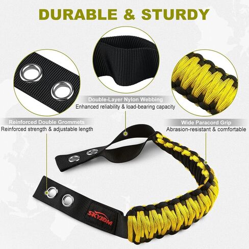 4 Pack Paracord Grab Handles Compatible with 2021-2023 Ford Bronco 2 & 4 Door, Enhance Grip and Style with Roll Bar Grab Handles (Not Compatible with Bronco Sport) in Saudi Arabia