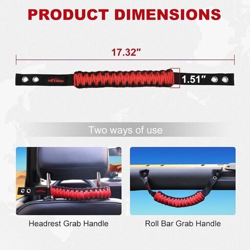 4 Pack Paracord Grab Handles Compatible with 2021-2023 Ford Bronco 2 & 4 Door, Enhance Grip and Style with Roll Bar Grab Handles (Not Compatible with Bronco Sport) in Saudi Arabia