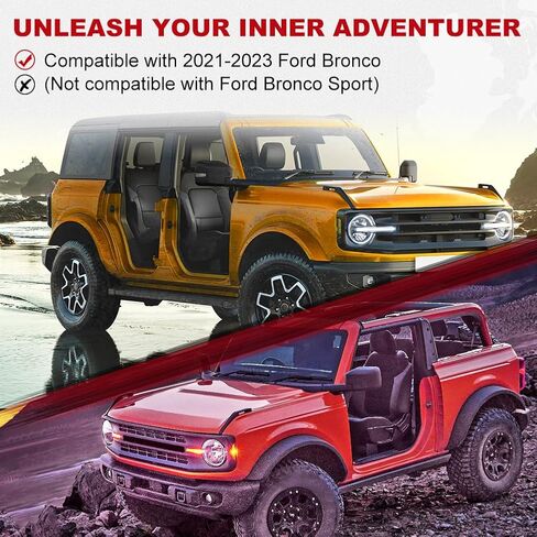 4 Pack Paracord Grab Handles Compatible with 2021-2023 Ford Bronco 2 & 4 Door, Enhance Grip and Style with Roll Bar Grab Handles (Not Compatible with Bronco Sport) in Saudi Arabia